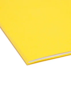 Smead® Color File Folders, With Reinforced Tabs, Letter Size, 1/3 Cut, Yellow, Box Of 100