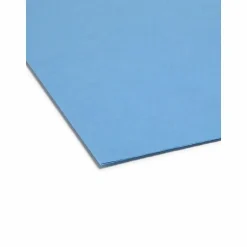 Smead® Color File Folders, With Reinforced Tabs, Legal Size, 1/3 Cut, Blue, Box Of 100