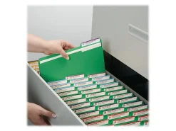 Smead® Color File Folders, With Reinforced Tabs, Legal Size, 1/3 Cut, Green, Box Of 100