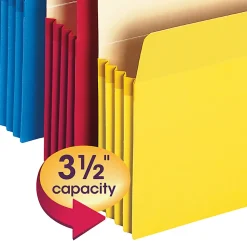 Smead® Color File Pockets, 3 1/2