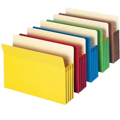 Smead® Color File Pockets, 3 1/2