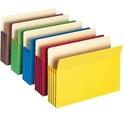 Smead® Color File Pockets, 3 1/2