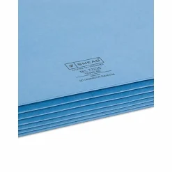 Smead® Color File Pockets, Letter Size, 5 1/4" Expansion, 9 1/2" x 11 3/4", Blue