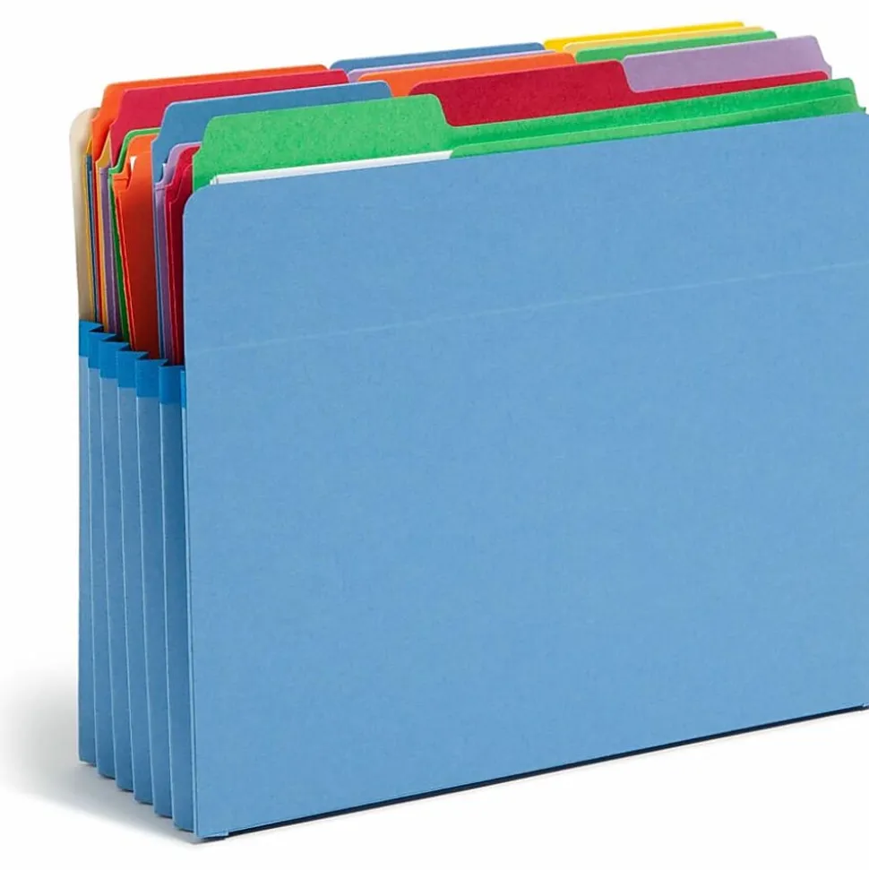Smead® Color File Pockets, Letter Size, 5 1/4" Expansion, 9 1/2" x 11 3/4", Blue