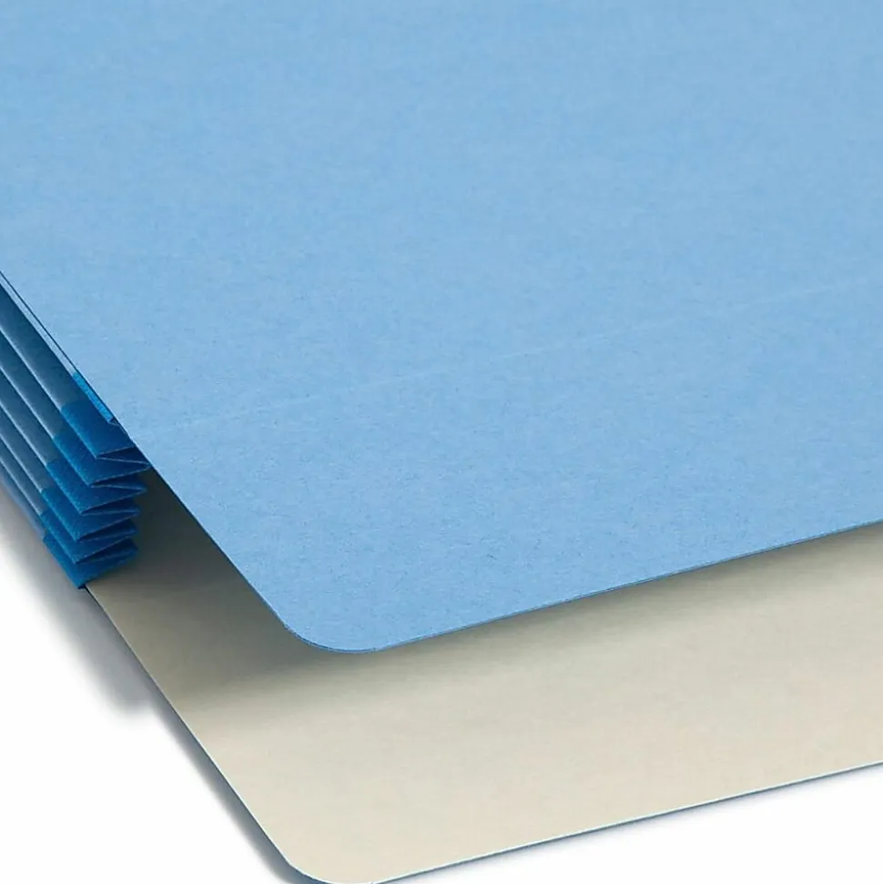 Smead® Color File Pockets, Letter Size, 5 1/4" Expansion, 9 1/2" x 11 3/4", Blue