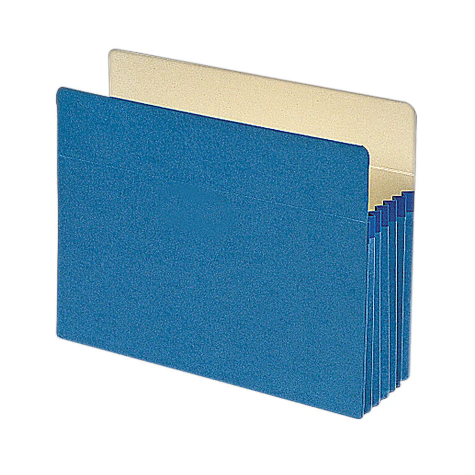 Smead® Color File Pockets, Letter Size, 5 1/4" Expansion, 9 1/2" x 11 3/4", Blue
