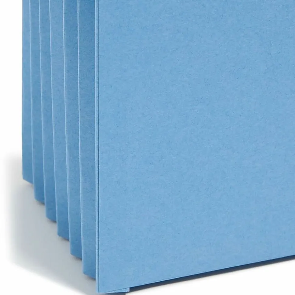 Smead® Color File Pockets, Letter Size, 5 1/4" Expansion, 9 1/2" x 11 3/4", Blue