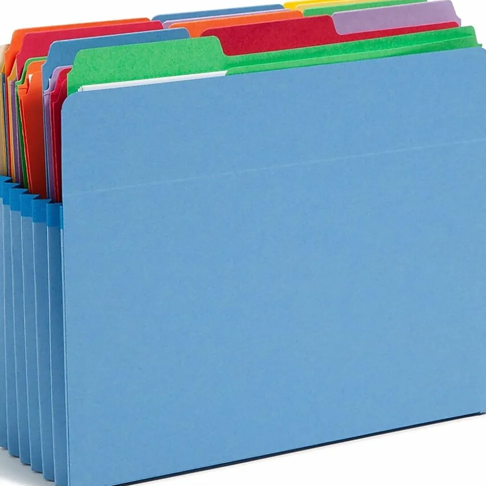 Smead® Color File Pockets, Letter Size, 5 1/4" Expansion, 9 1/2" x 11 3/4", Blue