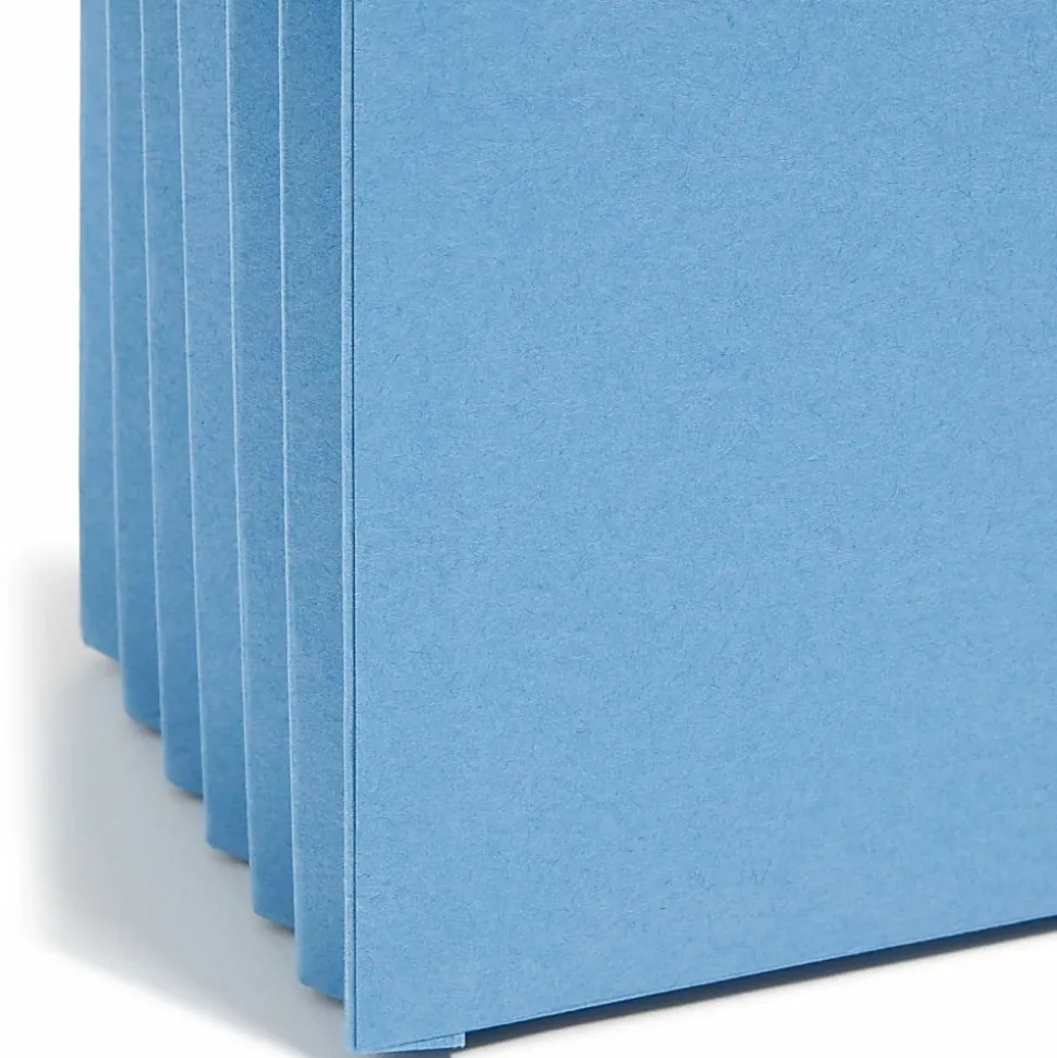 Smead® Color File Pockets, Letter Size, 5 1/4" Expansion, 9 1/2" x 11 3/4", Blue