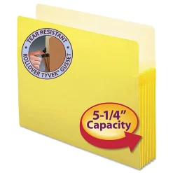 Smead® Color File Pockets, Letter Size, 5 1/4