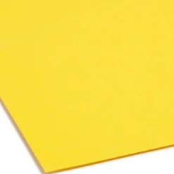 Smead® Color Reinforced Tab Fastener Folders, Legal Size, 1/3 Cut, Yellow, Pack Of 50