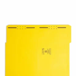 Smead® Color Reinforced Tab Fastener Folders, Legal Size, 1/3 Cut, Yellow, Pack Of 50