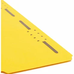 Smead® Color Reinforced Tab Fastener Folders, Legal Size, 1/3 Cut, Yellow, Pack Of 50