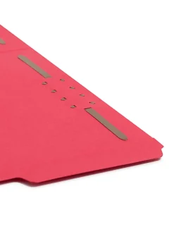Smead® Color Reinforced Tab Fastener Folders, Letter Size, Assorted Colors, Pack Of 50