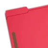 Smead® Color Reinforced Tab Fastener Folders, Letter Size, 1/3 Cut, Red, Pack Of 50
