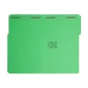 Smead® Color Reinforced Tab Fastener Folders, Legal Size, 1/3 Cut, Green, Pack Of 50