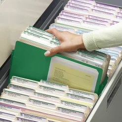 Smead® Color Top-Tab File Pockets, Letter Size, 5 1/4" Expansion, Green