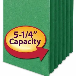 Smead® Color Top-Tab File Pockets, Letter Size, 5 1/4
