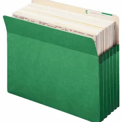 Smead® Color Top-Tab File Pockets, Letter Size, 5 1/4