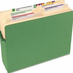 Smead® Color Top-Tab File Pockets, Letter Size, 1 3/4