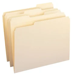 Smead® 1/3-Cut Manila File Folders, Letter Size, 100% Recycled, Manila, Box Of 100
