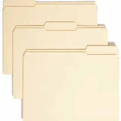 Smead® 1/3-Cut Manila File Folders, Letter Size, 100% Recycled, Manila, Box Of 100