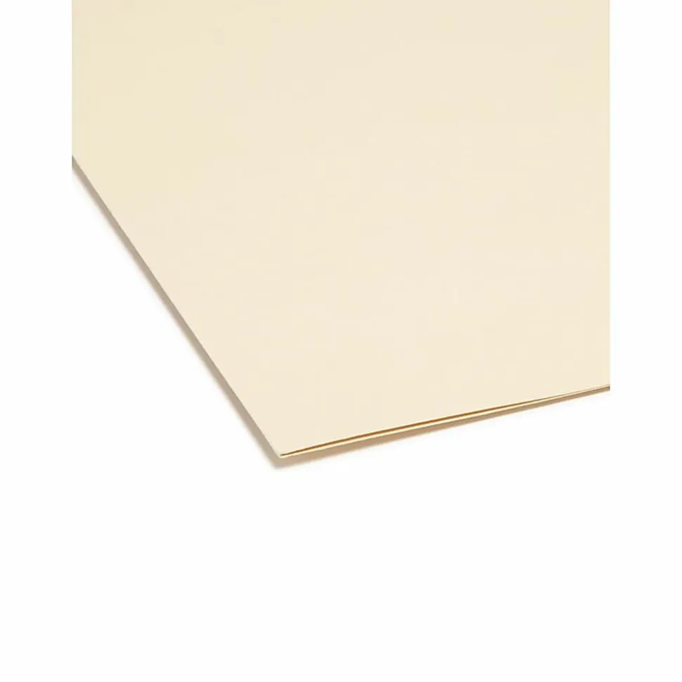 Smead® 1/3-Cut Manila File Folders, Letter Size, 100% Recycled, Manila, Box Of 100