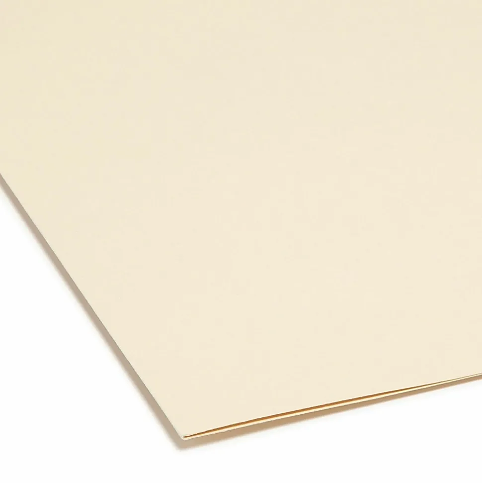 Smead® 1/3-Cut Manila File Folders, Letter Size, 100% Recycled, Manila, Box Of 100