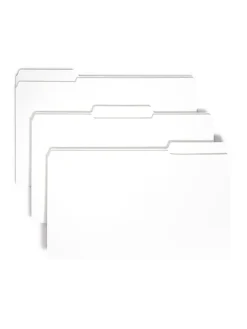 Smead® 1/3-Cut 2-Ply Color File Folders, Legal Size, White, Box Of 100