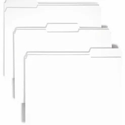 Smead® 1/3-Cut 2-Ply Color File Folders, Letter Size, White, Box Of 100