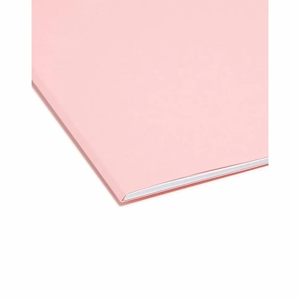 Smead® 1/3-Cut 2-Ply Color File Folders, Legal Size, Pink, Box Of 100