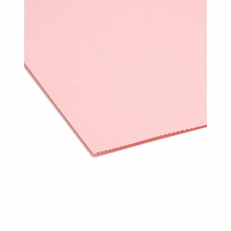 Smead® 1/3-Cut 2-Ply Color File Folders, Legal Size, Pink, Box Of 100
