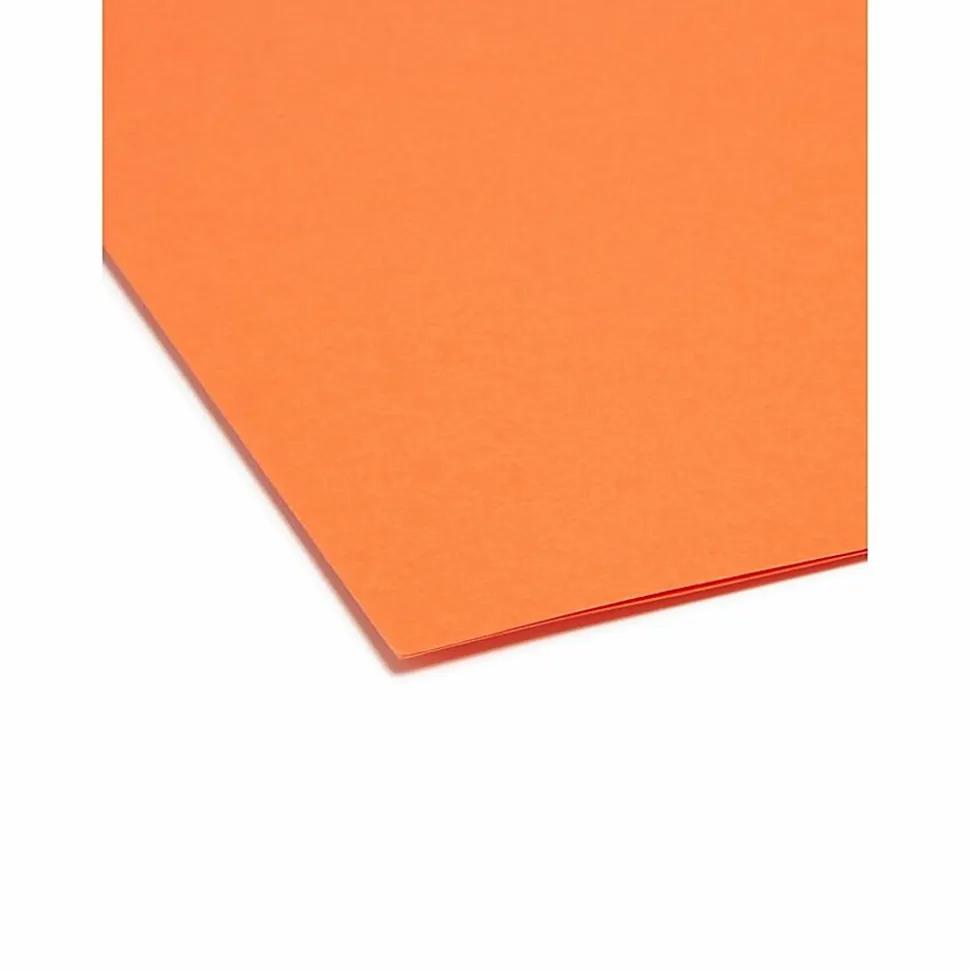 Smead® 1/3-Cut 2-Ply Color File Folders, Legal Size, Orange, Box Of 100