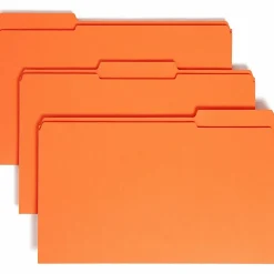 Smead® 1/3-Cut 2-Ply Color File Folders, Legal Size, Orange, Box Of 100