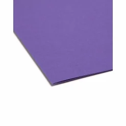 Smead® 1/3-Cut 2-Ply Color File Folders, Letter Size, Purple, Box Of 100