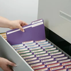 Smead® 1/3-Cut 2-Ply Color File Folders, Letter Size, Purple, Box Of 100