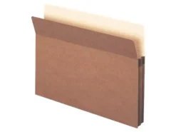 Smead® 2/5-Cut Top-Tab File Pockets, Letter Size, 1 3/4" Expansion, 30% Recycled, Redrope, Box Of 25