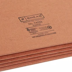 Smead® 2/5-Cut Top-Tab File Pockets, Legal Size, 3 1/2" Expansion, 30% Recycled, Redrope, Box Of 25