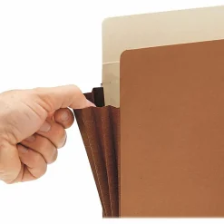 Smead® Easy-Access Top-Tab Tyvek® File Pockets, Legal Size, 3 1/2" Expansion, 30% Recycled, Redrope, Box Of 10