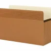 Smead® Easy Grip® Pockets, 5 1/4" Expansion, Legal Size, 30% Recycled, Redrope, Pack Of 10