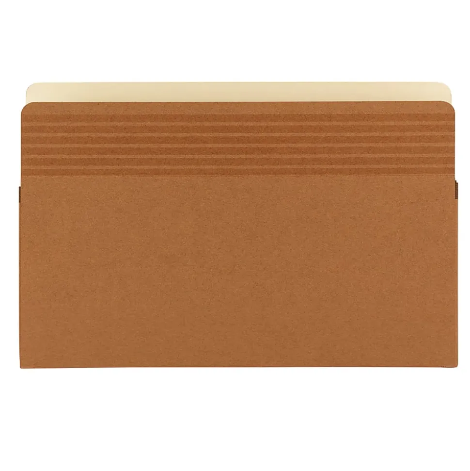Smead® Easy Grip® Pockets, 5 1/4" Expansion, Legal Size, 30% Recycled, Redrope, Pack Of 10