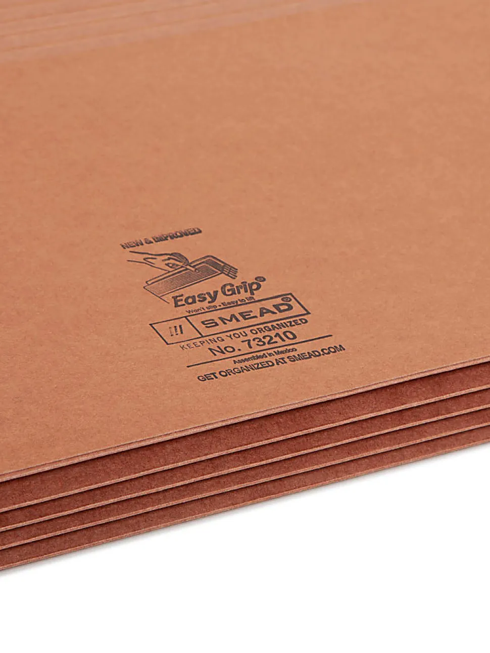 Smead® Easy Grip® Pockets, 3 1/2" Expansion, Legal Size, 30% Recycled, Redrope, Pack Of 25