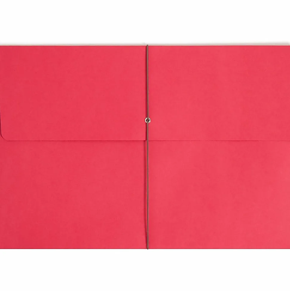 Smead® Elastic Closure Expanding School Wallets, Legal Size, 2" Expansion, Assorted Colors, Pack Of 50