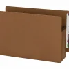 Smead® End-Tab Extra-Wide File Pockets, 3-1/2" Expansion, Extra-Wide Legal Size, 100% Recycled, Redrope, Pack Of 25