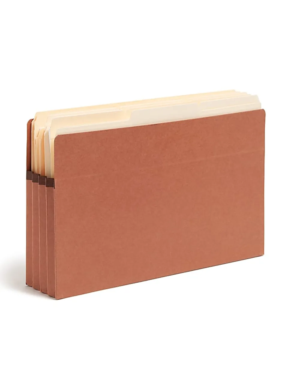 Smead® End-Tab Extra-Wide File Pockets, 3-1/2" Expansion, Extra-Wide Legal Size, 100% Recycled, Redrope, Pack Of 25