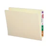 Smead® End-Tab Folders, Straight Cut, Letter Size, 100% Recycled, Manila, Pack Of 100