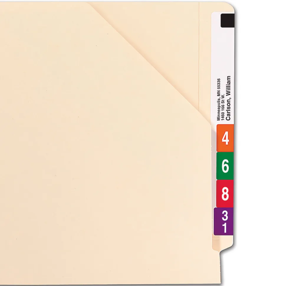 Smead® End-Tab Jackets, 1 1/2" Capacity, 9 1/2" x 12 1/4", Manila, Pack Of 50