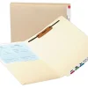Smead® End-Tab Pocket Folders With Fastener, Letter Size, Manila, Box Of 50