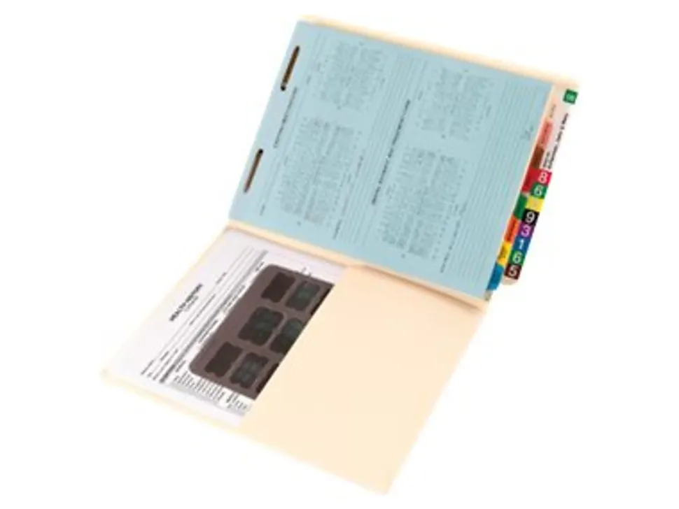 Smead® End-Tab Pocket Folders With Fastener, Letter Size, Manila, Box Of 50