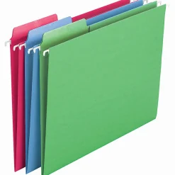 Smead® Erasable FasTab® Hanging Folders, Letter Size, Assorted Colors, Box Of 18